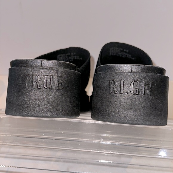 True Religion Jann Women’s Black Platform Sandals/Sz:8.5 - Picture 4 of 6
